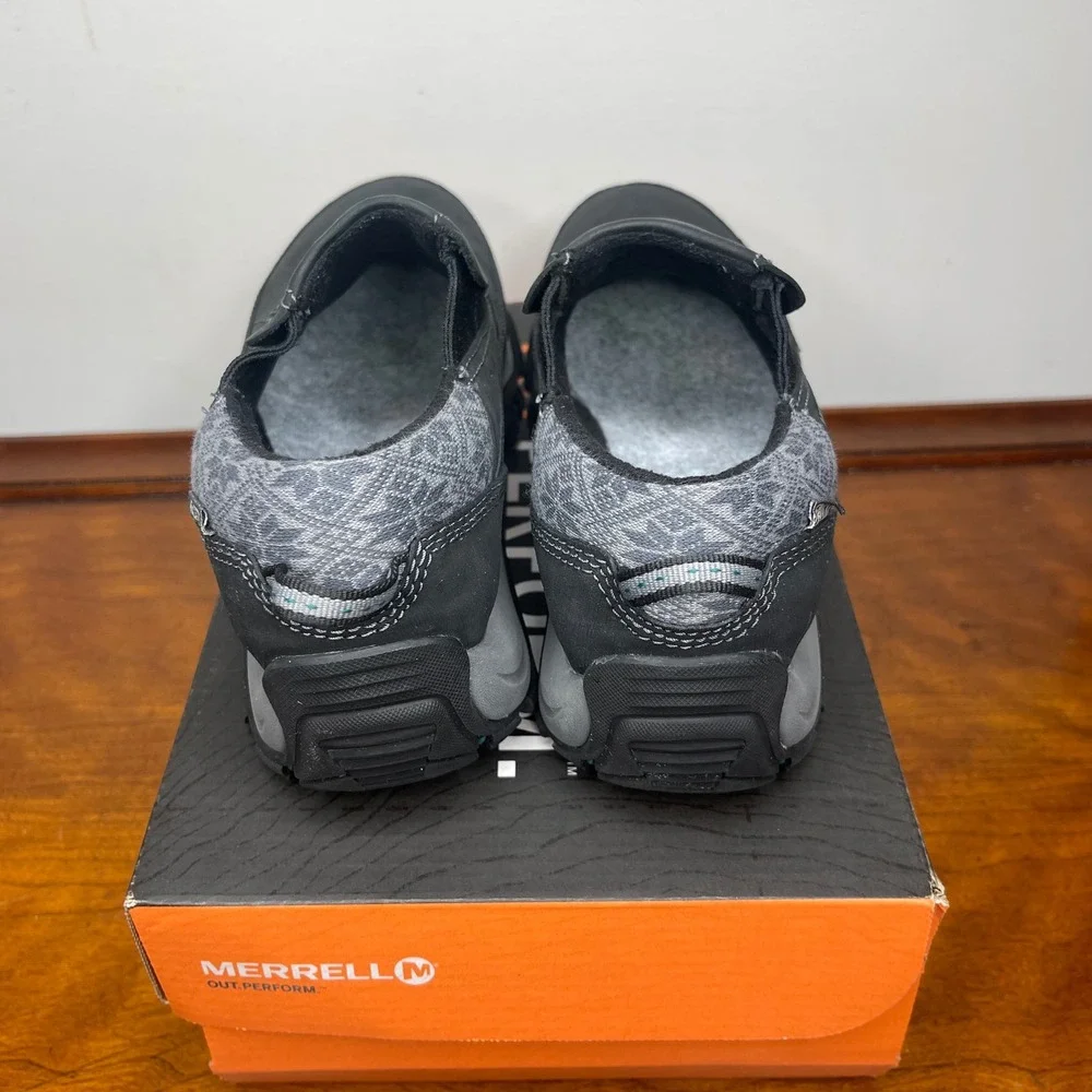 Merrell Polarand Rove Moc Waterproof Black Leather Hiking Shoes‎ Womens 5.5
